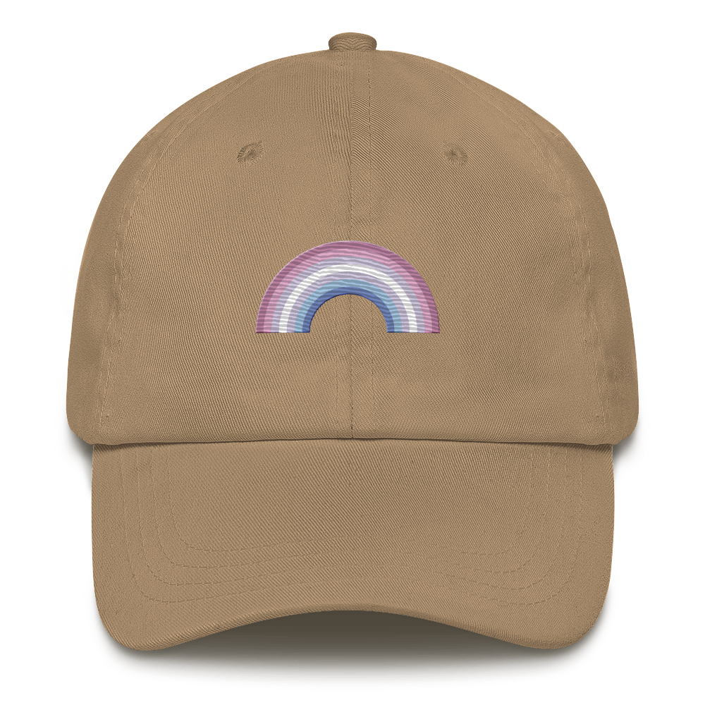 Embroidered Bigender Rainbow Hat: Pride Flag LGBTQ+ Design