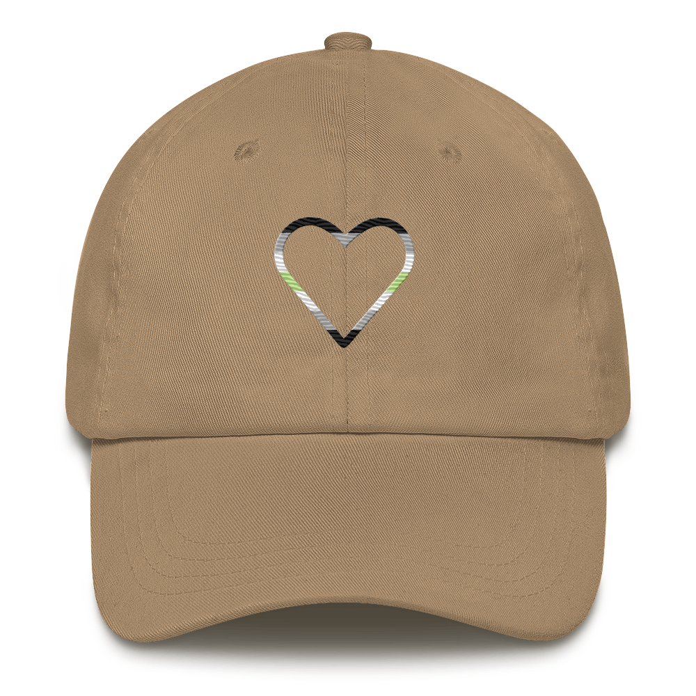 Agender Heart Hat: Embroidered Pride Cap