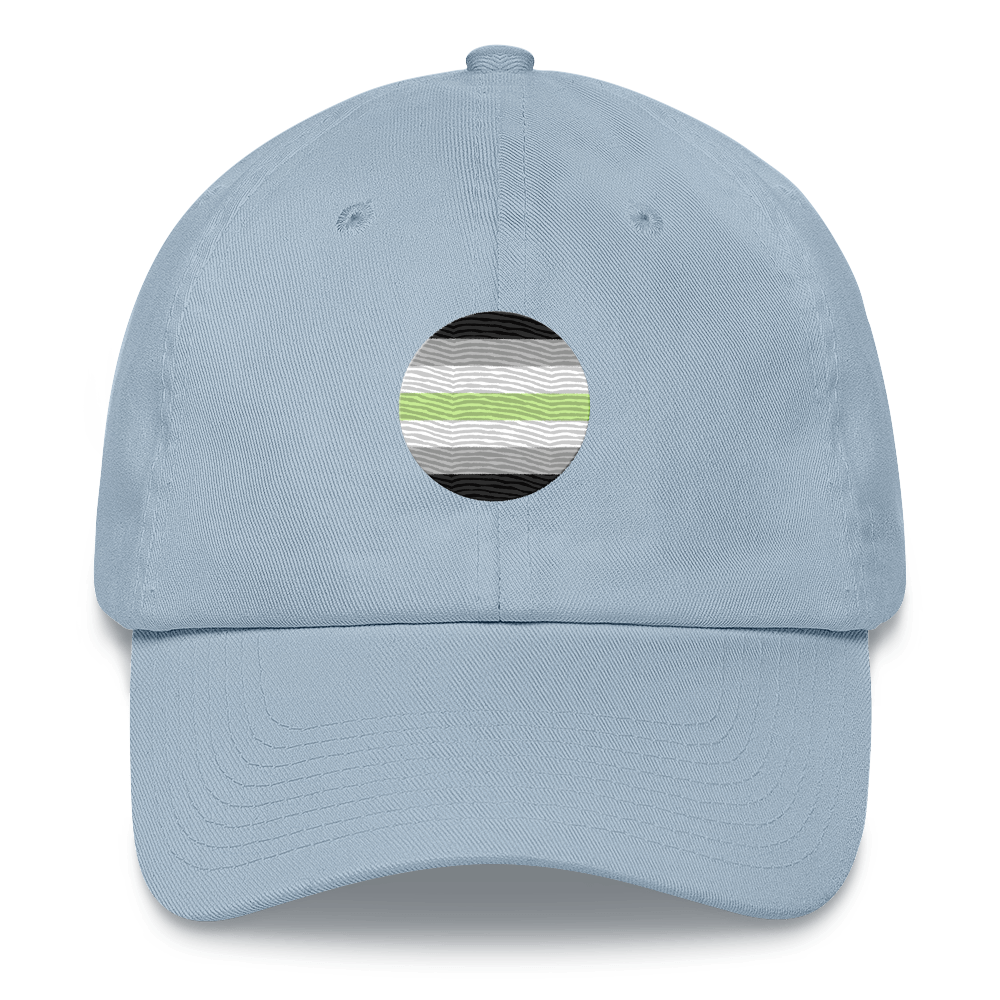 Agender Flag Embroidered Circle Cap: Celebratory LGBTQ+ Pride Design