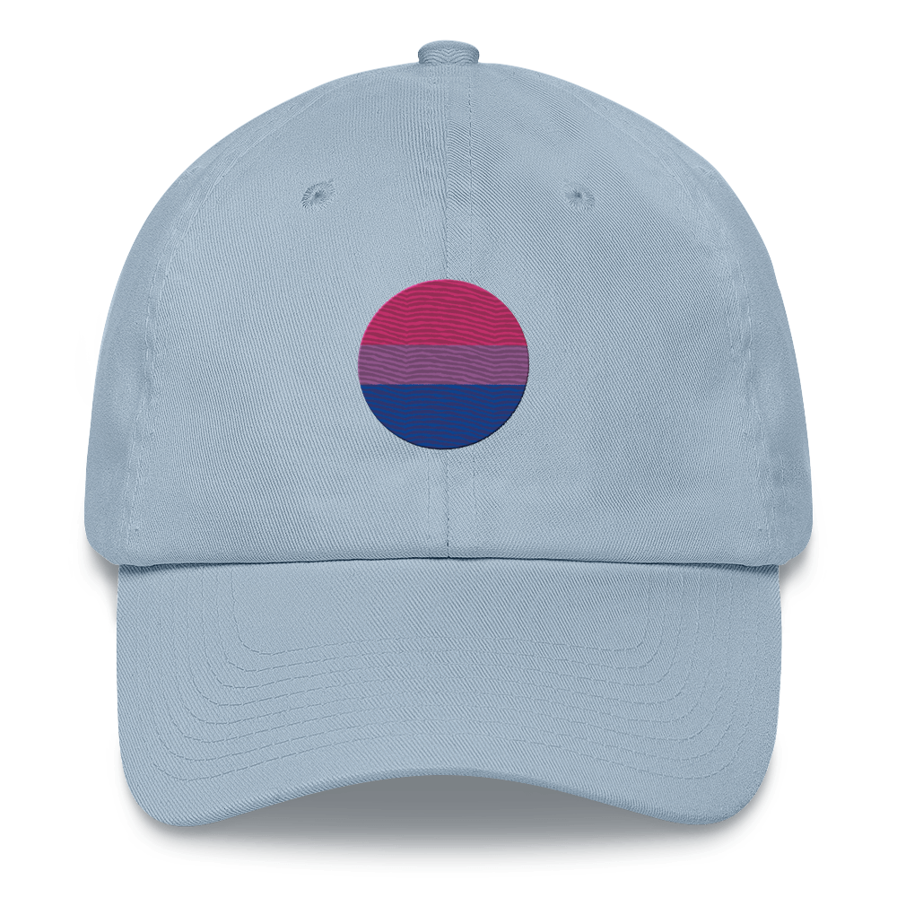 Bisexual Flag Embroidered Circle Cap: Celebratory LGBTQ+ Pride Design