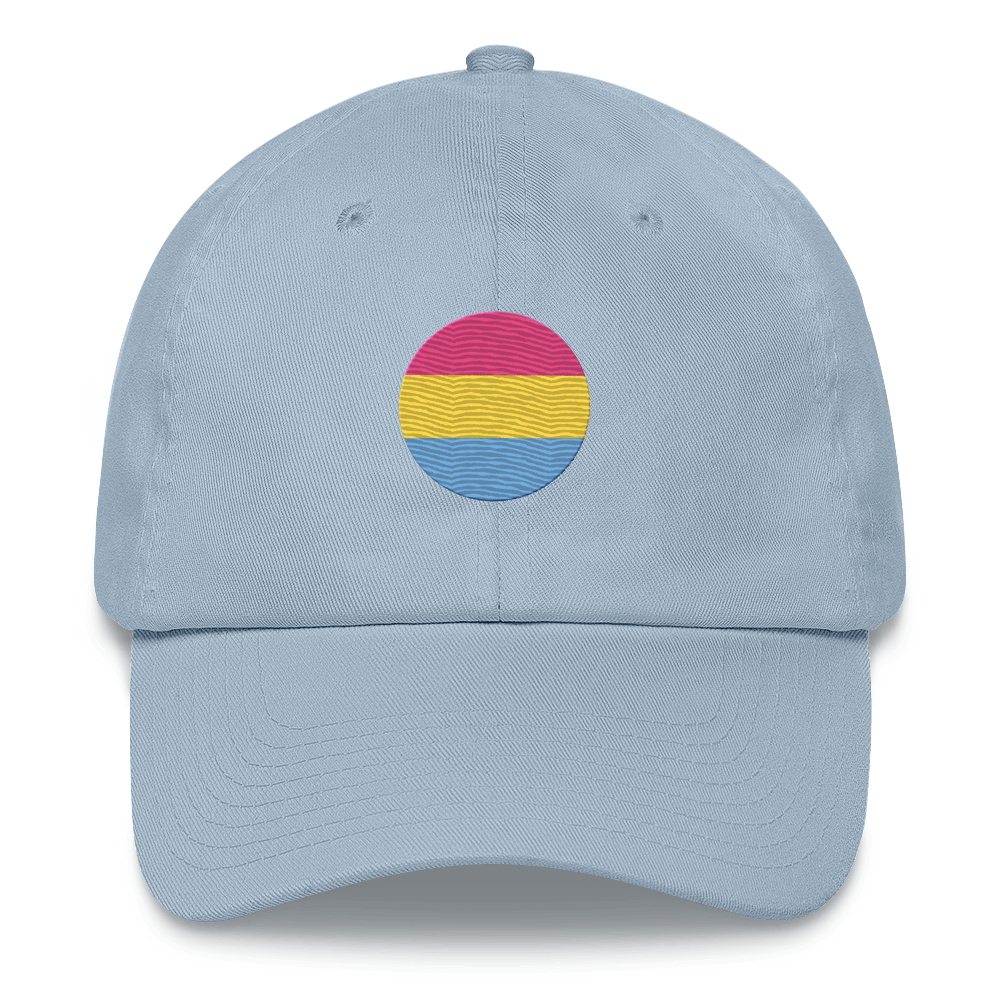 Pansexual Flag Embroidered Circle Cap: Celebratory LGBTQ+ Pride Design
