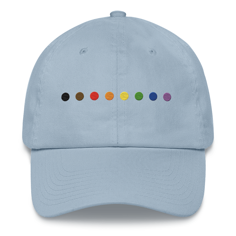 Embroidered Philly Pride Hat: Pride Flag Horizontal Circle Design