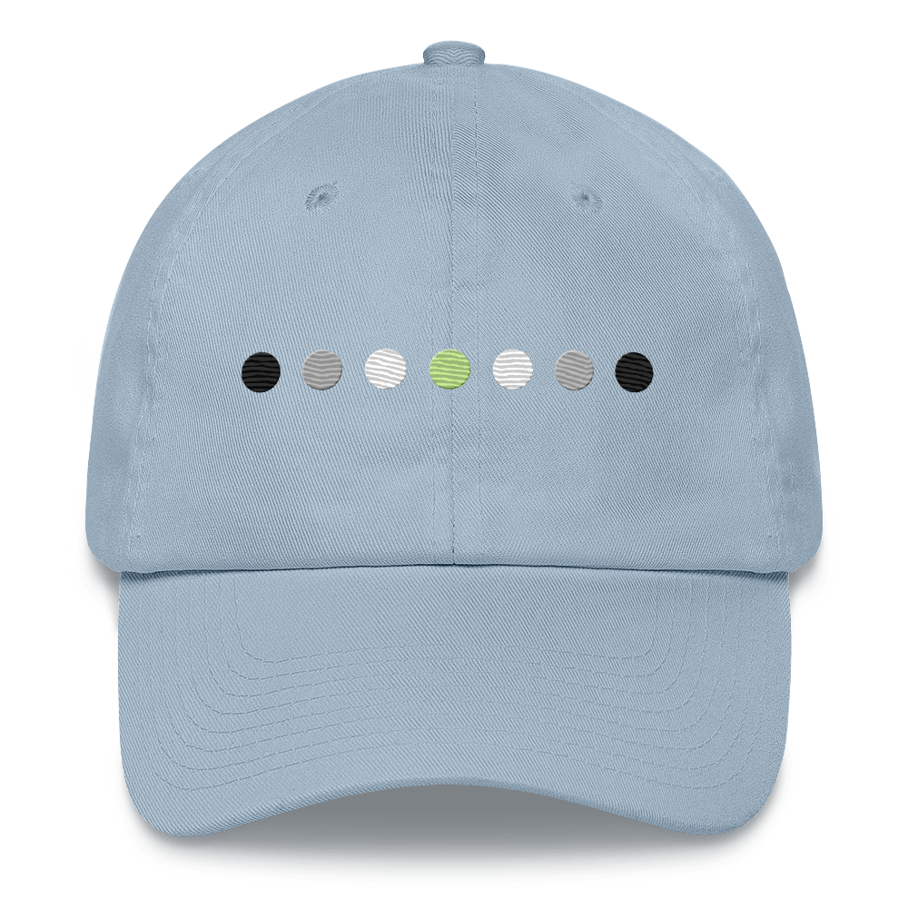 Embroidered Agender Hat: Pride Flag Horizontal Circle Design