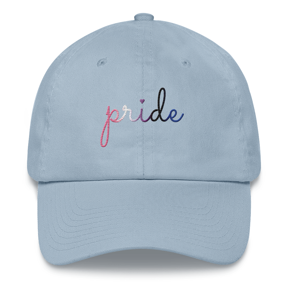 Genderfluid Pride Hat: Cursive 'Pride' in Gradient Colors