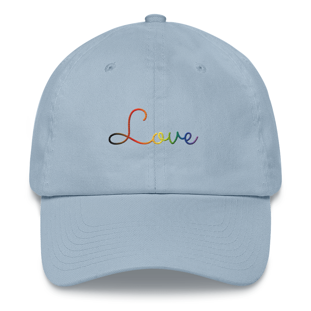 Philly Pride Love Script Hat: Elegantly Embroidered Pride Cap