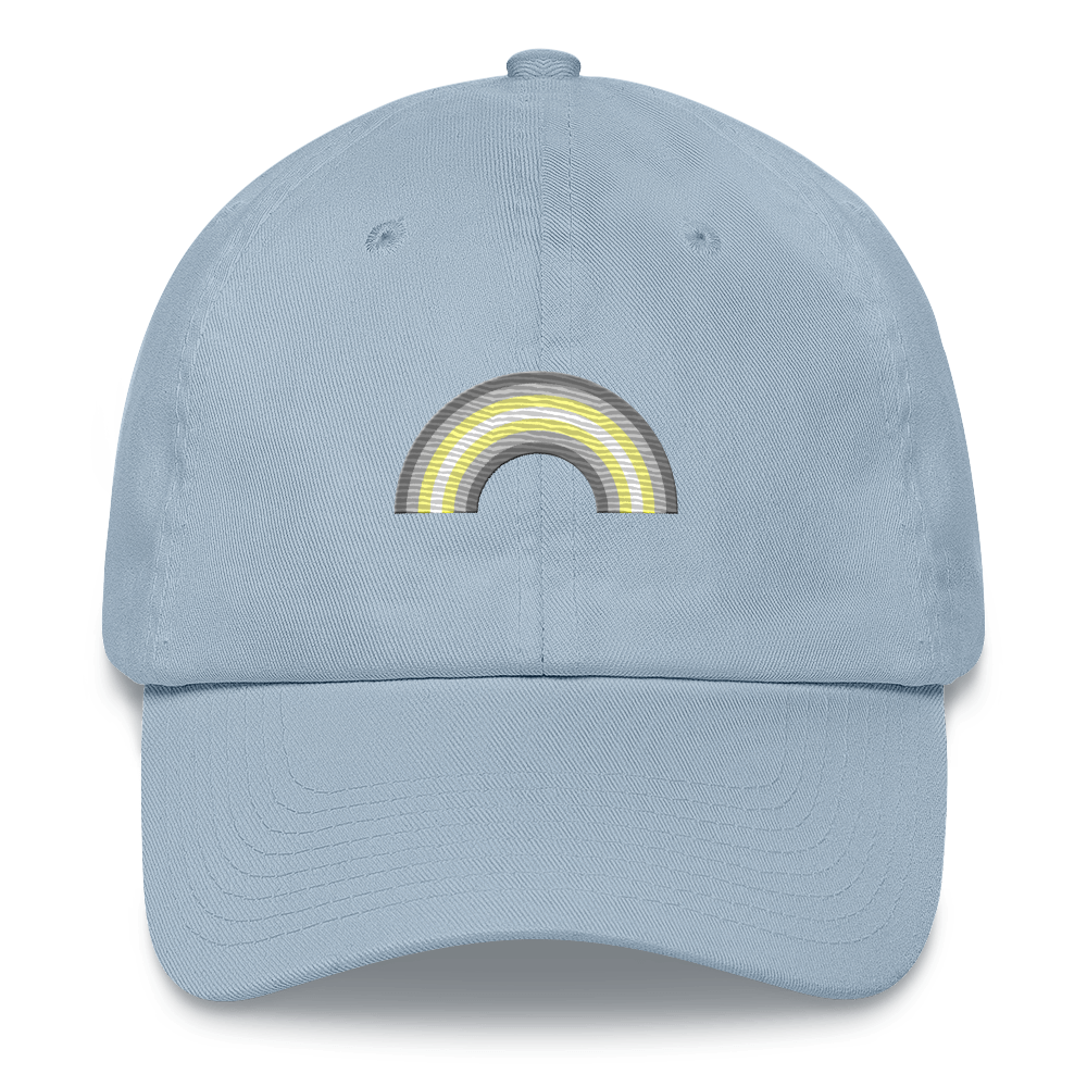 Embroidered Demigender Rainbow Hat: Pride Flag LGBTQ+ Design