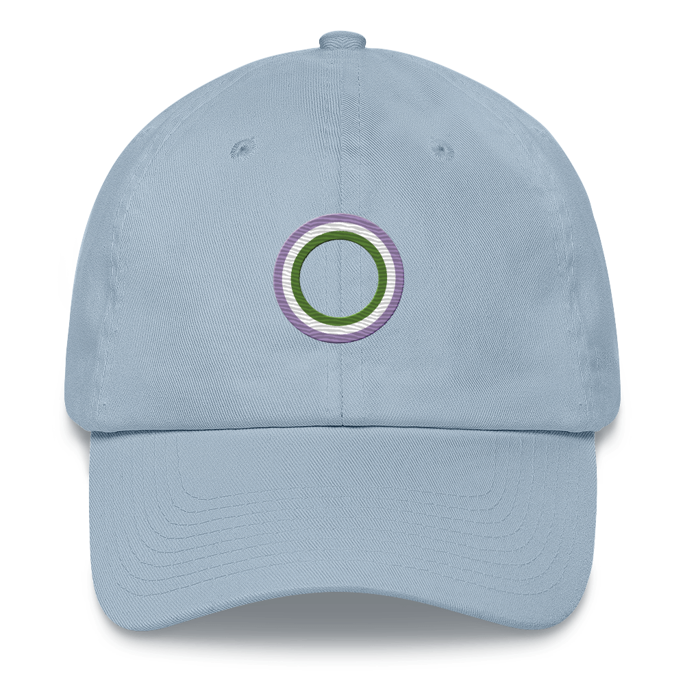Embroidered Hat: Genderqueer Pride Ring Emblem Design
