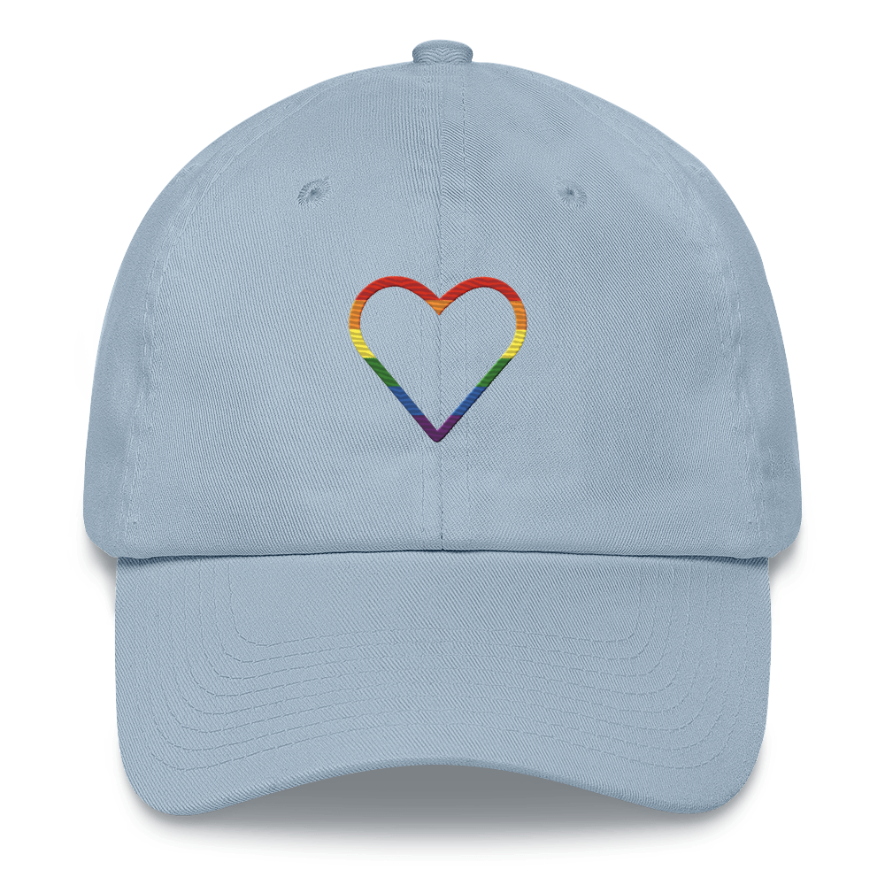 Pride Heart Hat: Embroidered Pride Cap