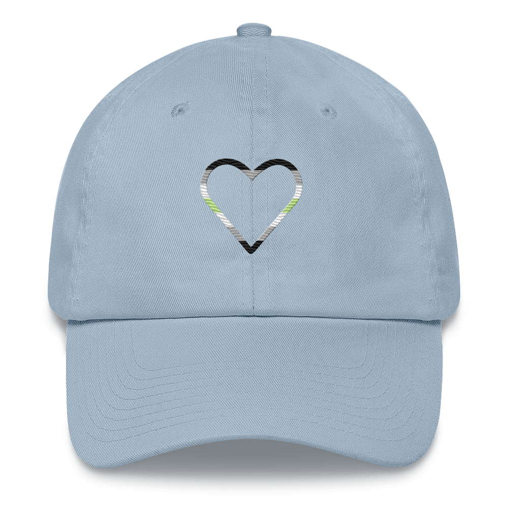 Agender Heart Hat: Embroidered Pride Cap