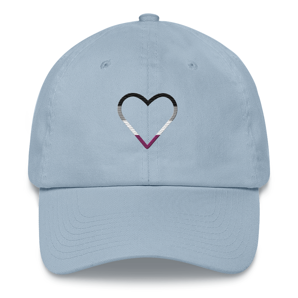 Asexual Heart Hat: Embroidered Pride Cap