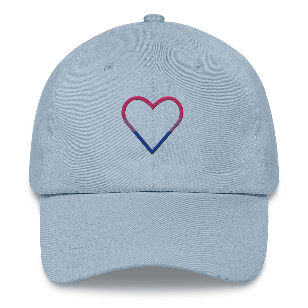 Bisexual Heart Hat: Embroidered Pride Cap