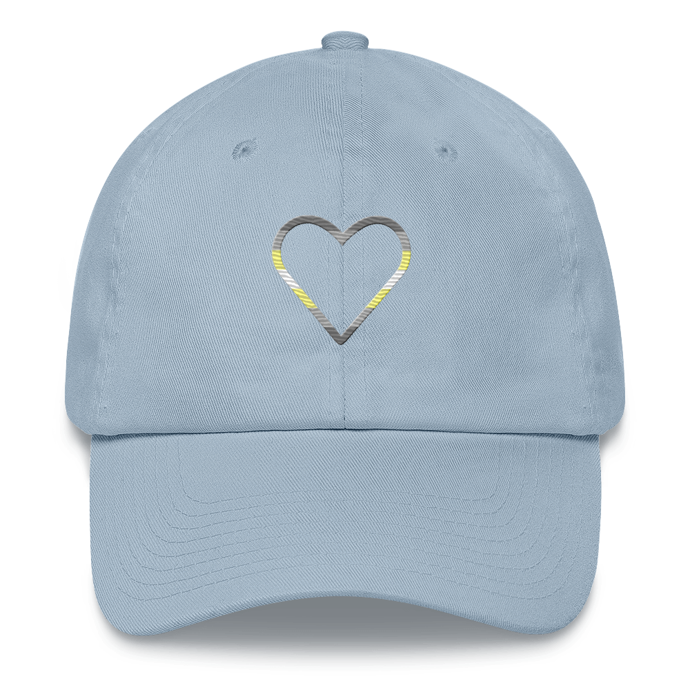 Demigender Heart Hat: Embroidered Pride Cap