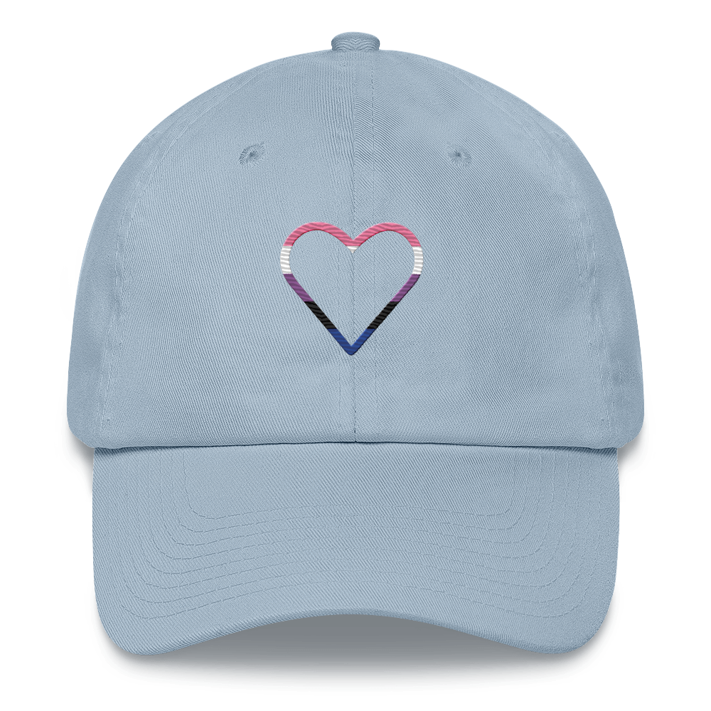 Genderfluid Heart Hat: Embroidered Pride Cap