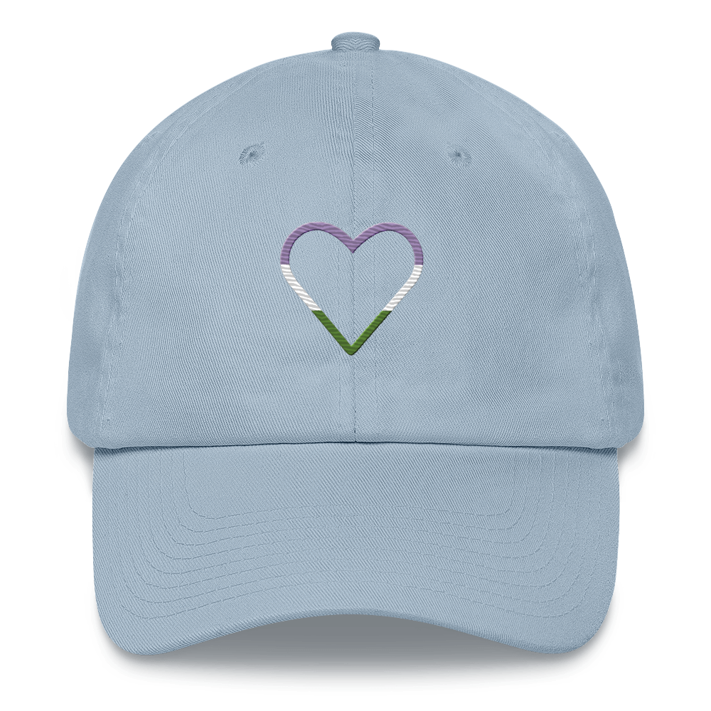 Genderqueer Heart Hat: Embroidered Pride Cap