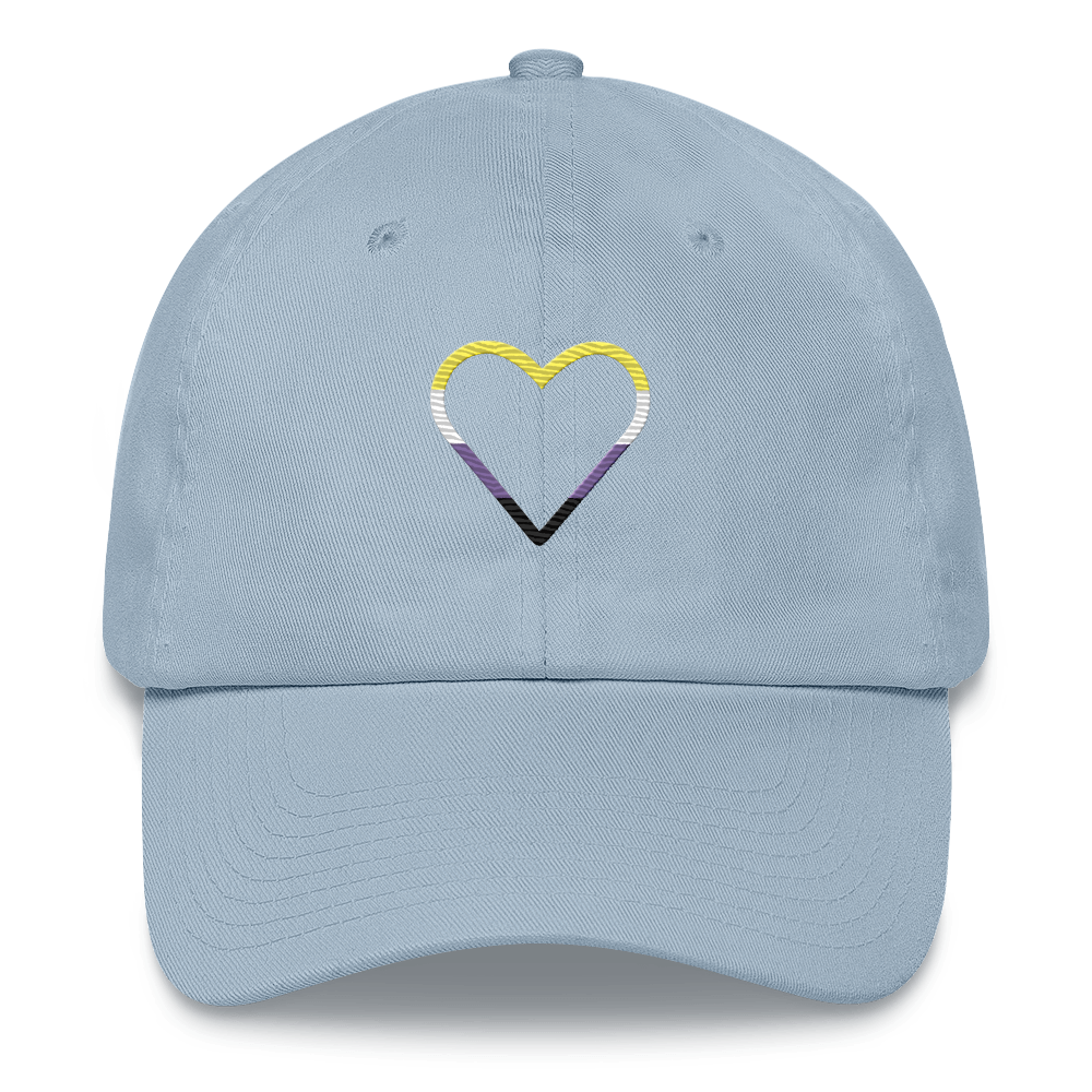 Nonbinary Heart Hat: Embroidered Pride Cap