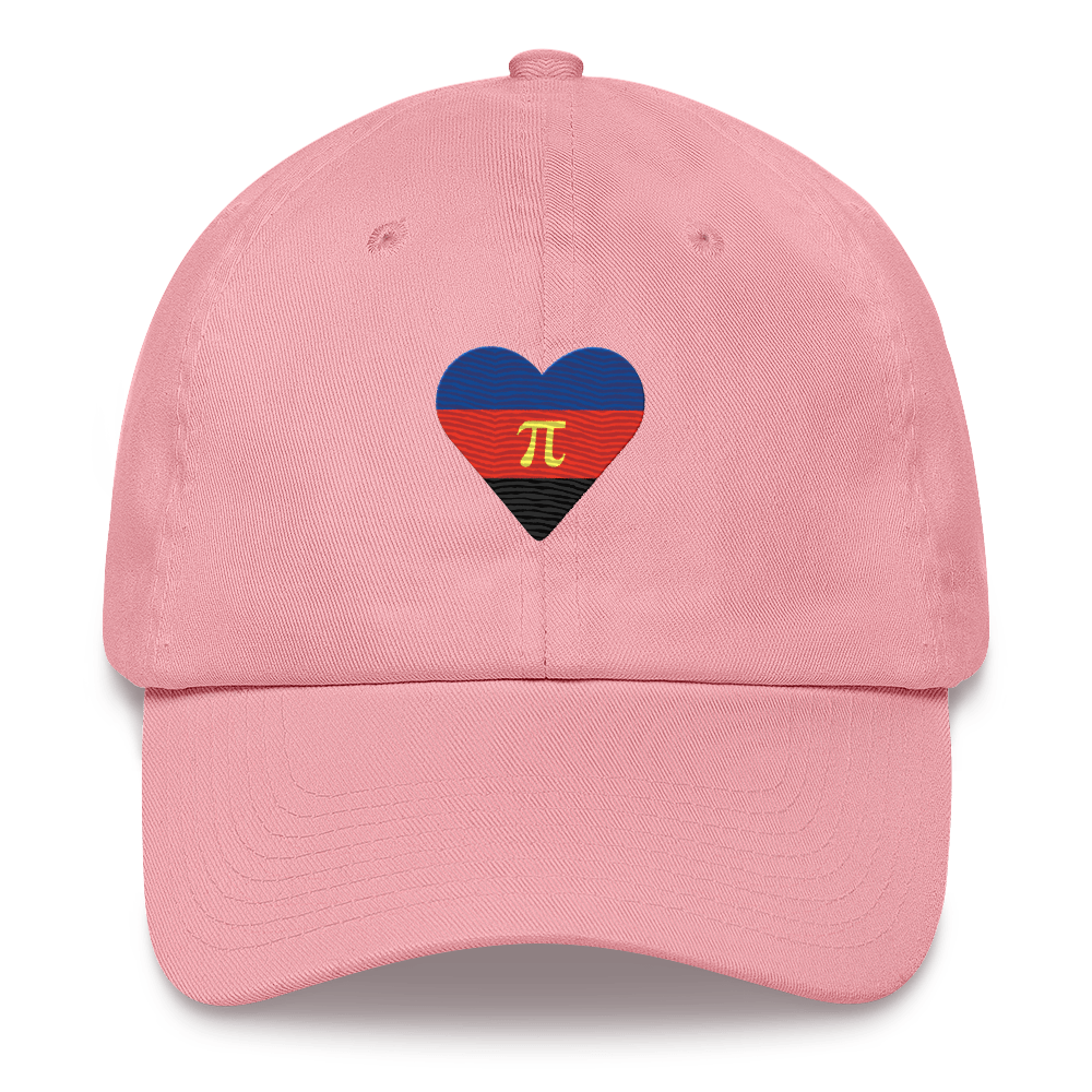 Polyamory Flag Embroidered Heart Hat: Celebratory LGBTQ+ Pride Design