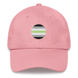 Agender Flag Embroidered Circle Cap: Celebratory LGBTQ+ Pride Design