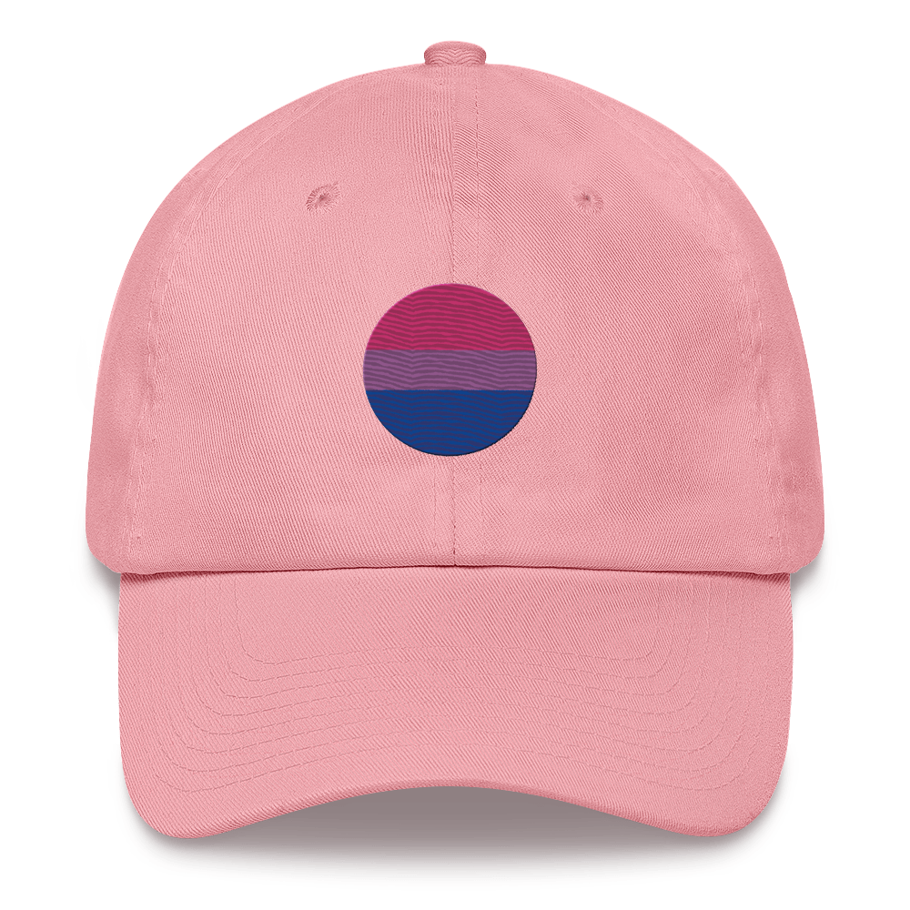 Bisexual Flag Embroidered Circle Cap: Celebratory LGBTQ+ Pride Design