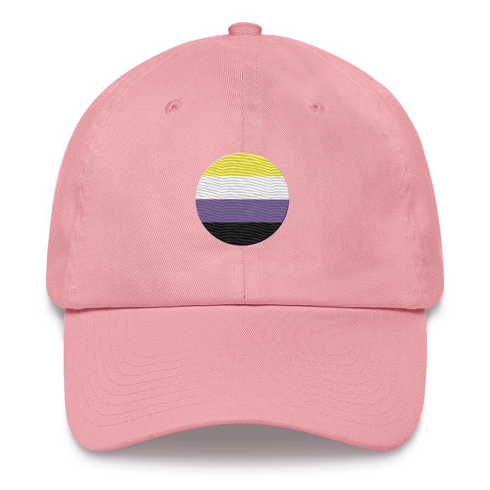 Nonbinary Flag Embroidered Circle Cap: Celebratory LGBTQ+ Pride Design