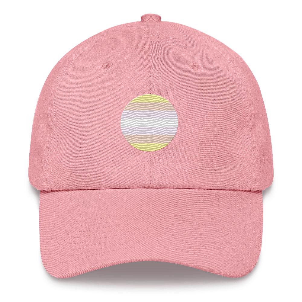 Pangender Flag Embroidered Circle Cap: Celebratory LGBTQ+ Pride Design