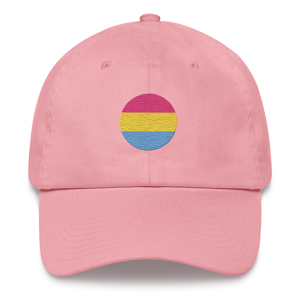 Pansexual Flag Embroidered Circle Cap: Celebratory LGBTQ+ Pride Design
