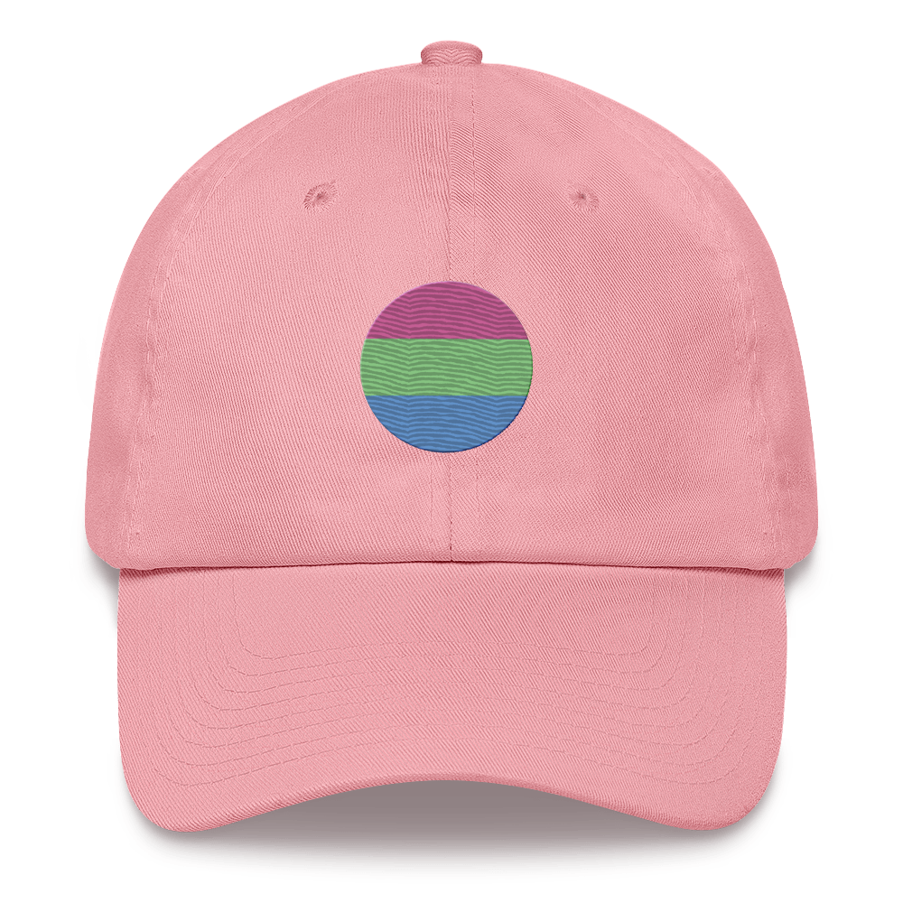 Polysexual Flag Embroidered Circle Cap: Celebratory LGBTQ+ Pride Design