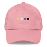 Embroidered Nonbinary Hat: Pride Flag Horizontal Square Design