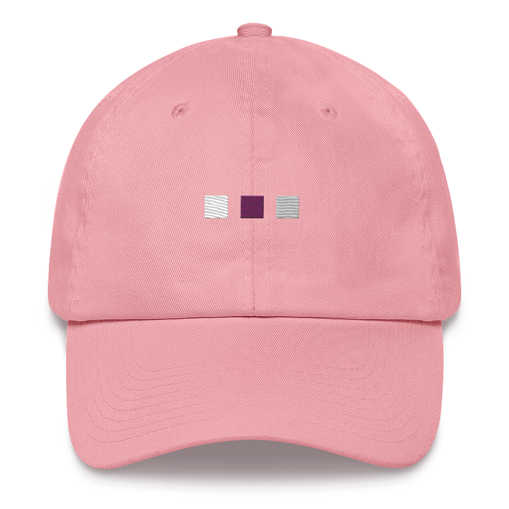 Embroidered Demisexual Hat: Pride Flag Horizontal Square Design