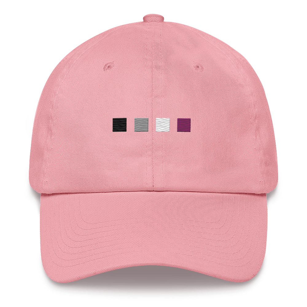 Embroidered Asexual Hat: Pride Flag Horizontal Square Design