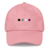 Embroidered Asexual Hat: Pride Flag Horizontal Square Design