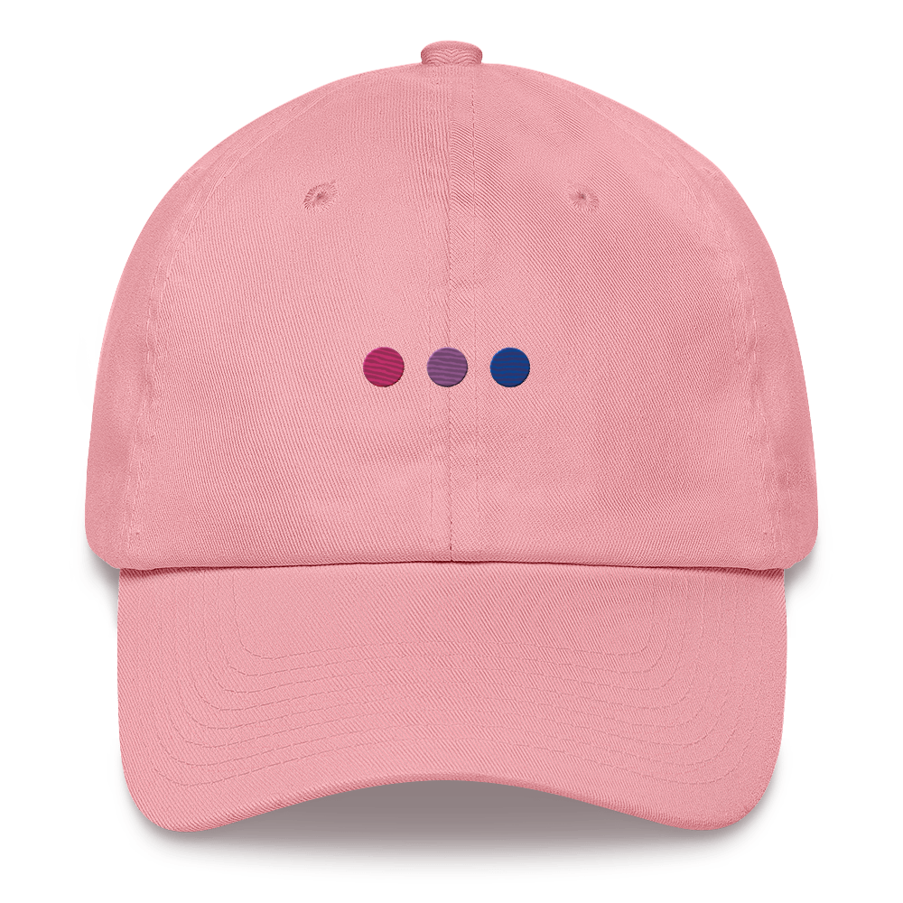Embroidered Bisexual Hat: Pride Flag Horizontal Circle Design