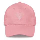 Pangender Heart Lines Hat: Embroidered Pride Gradient Cap
