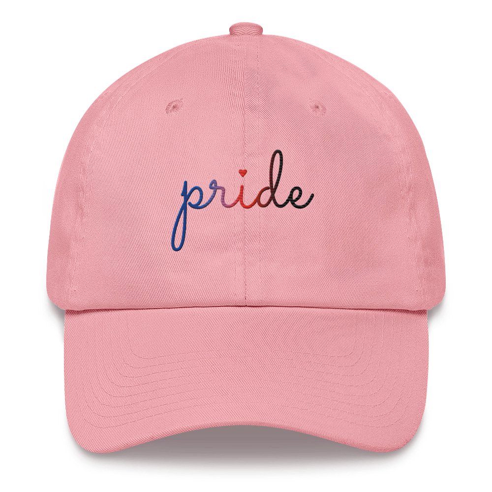 Polyamory Pride Hat: Cursive 'Pride' in Gradient Colors