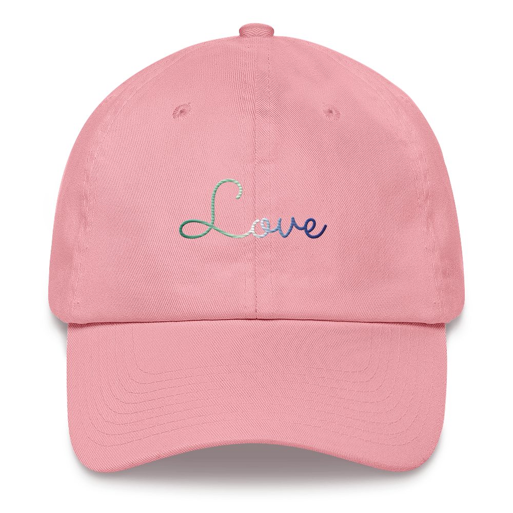 Gay Pride Love Script Hat: Elegantly Embroidered Pride Cap
