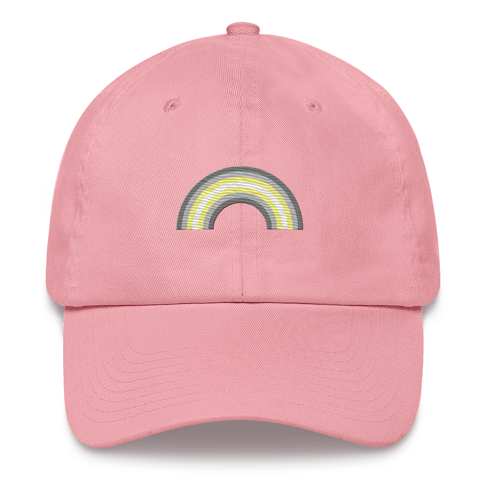 Embroidered Demigender Rainbow Hat: Pride Flag LGBTQ+ Design