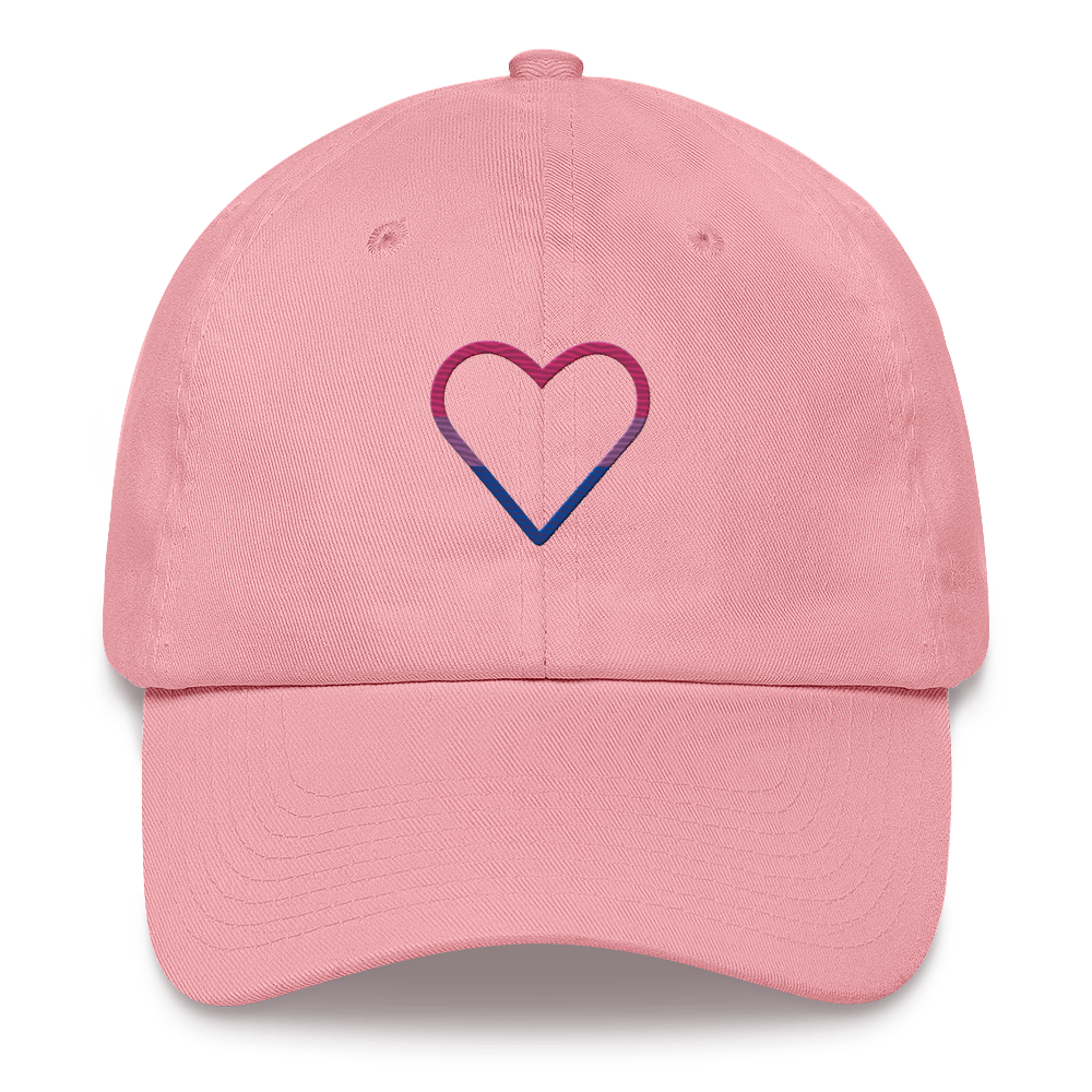 Bisexual Heart Hat: Embroidered Pride Cap