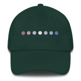 Embroidered Bigender Hat: Pride Flag Horizontal Circle Design
