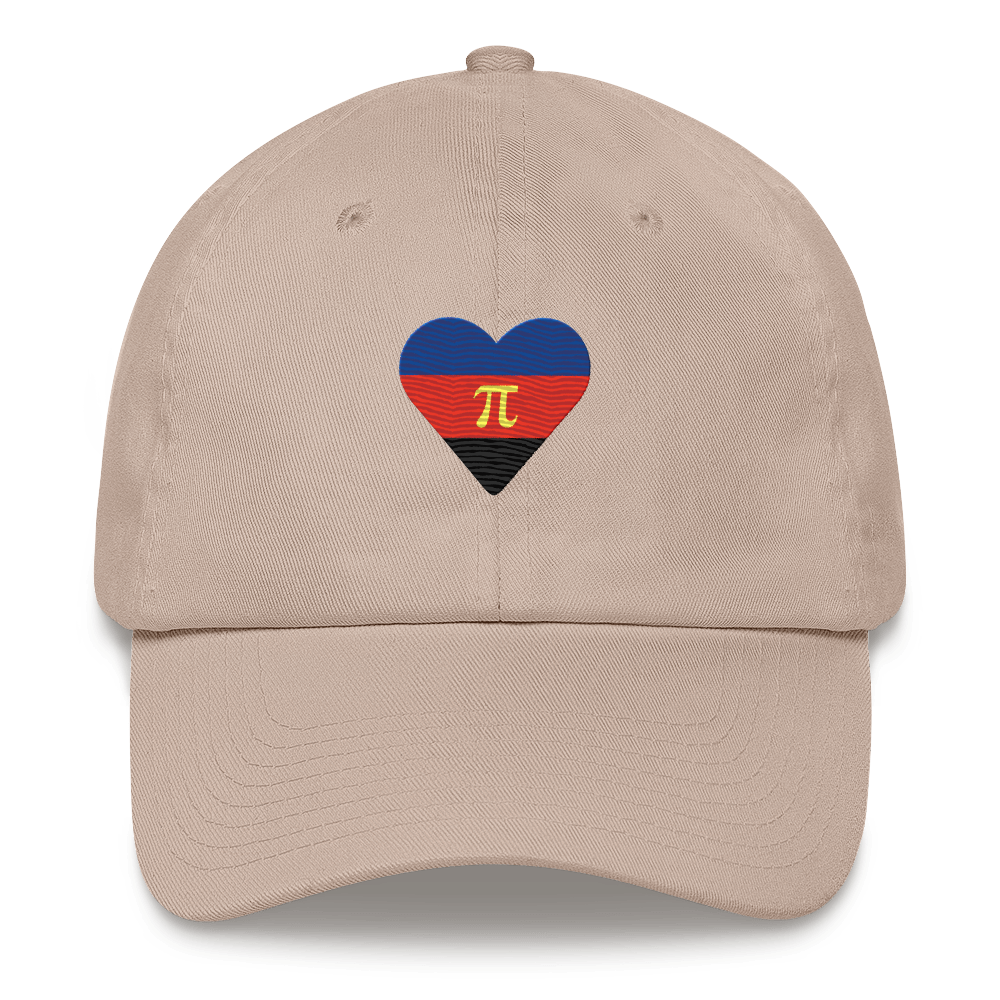 Polyamory Flag Embroidered Heart Hat: Celebratory LGBTQ+ Pride Design