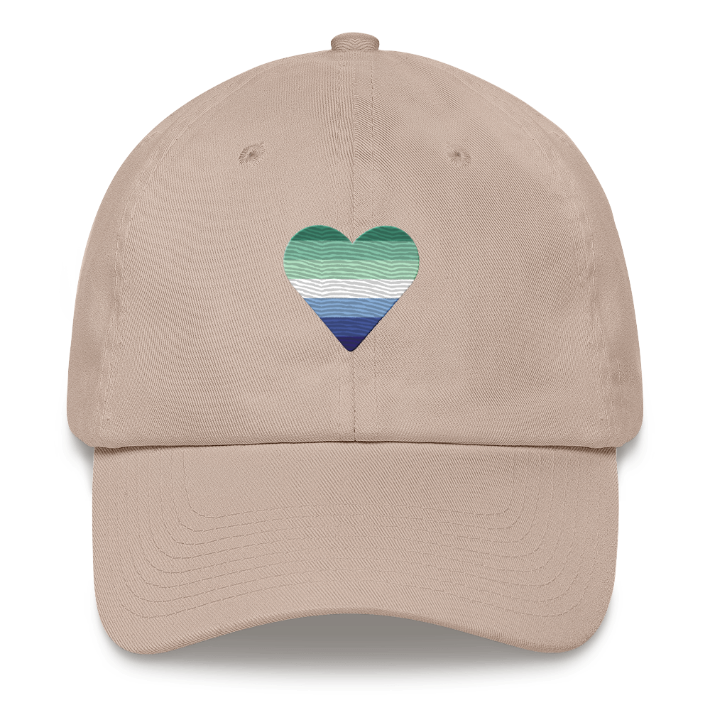 Gay Pride Flag Embroidered Heart Hat: Celebratory LGBTQ+ Pride Design