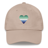 Gay Pride Flag Embroidered Heart Hat: Celebratory LGBTQ+ Pride Design