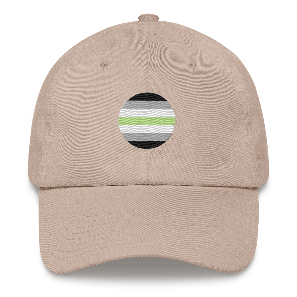 Agender Flag Embroidered Circle Cap: Celebratory LGBTQ+ Pride Design