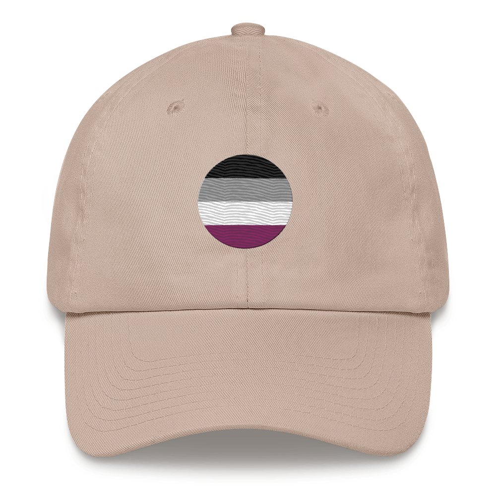 Asexual Flag Embroidered Circle Cap: Celebratory LGBTQ+ Pride Design