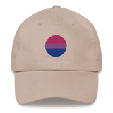 Bisexual Flag Embroidered Circle Cap: Celebratory LGBTQ+ Pride Design