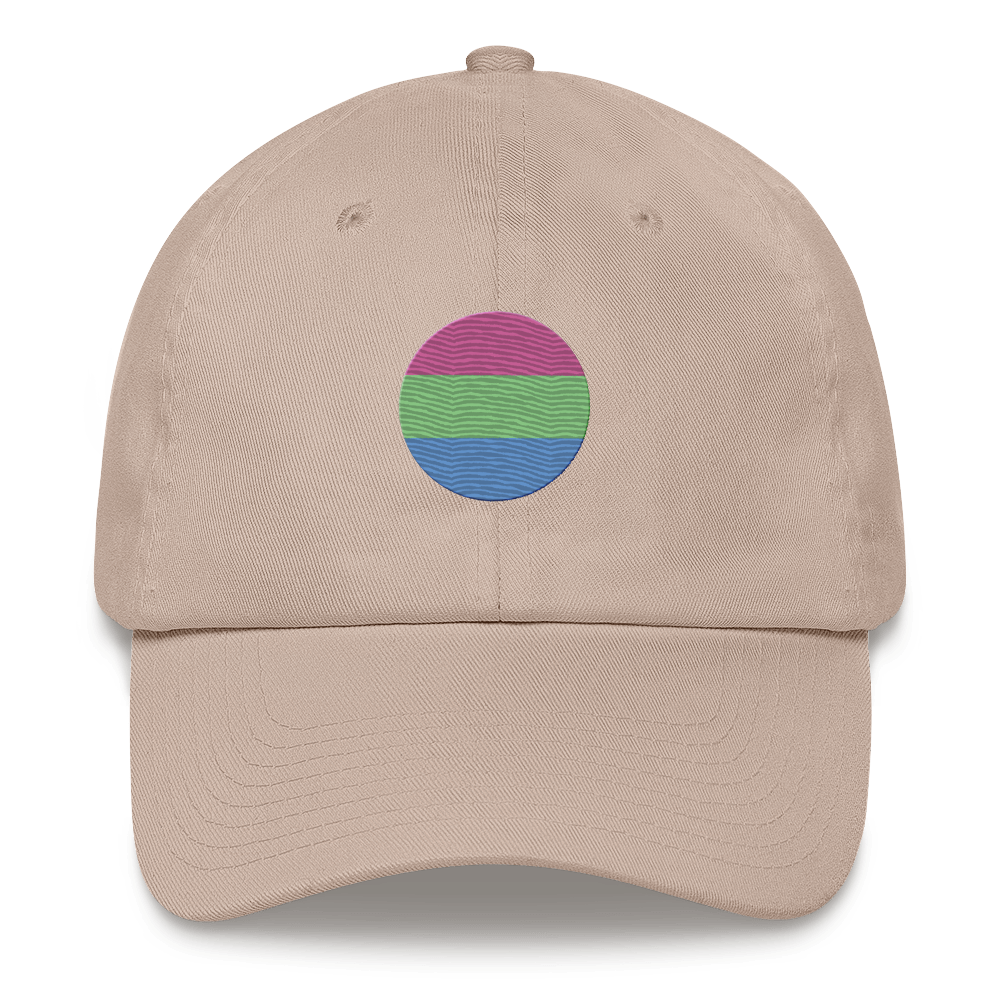 Polysexual Flag Embroidered Circle Cap: Celebratory LGBTQ+ Pride Design