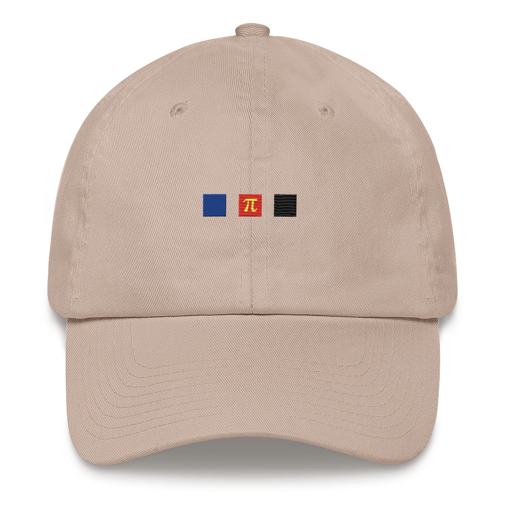 Embroidered Polyamory Hat: Pride Flag Horizontal Square Design