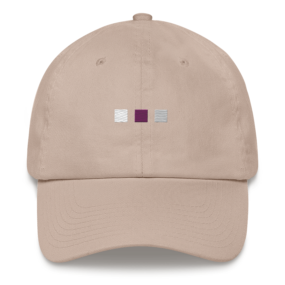 Embroidered Demisexual Hat: Pride Flag Horizontal Square Design