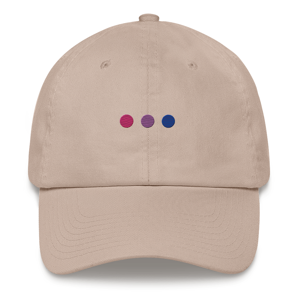 Embroidered Bisexual Hat: Pride Flag Horizontal Circle Design