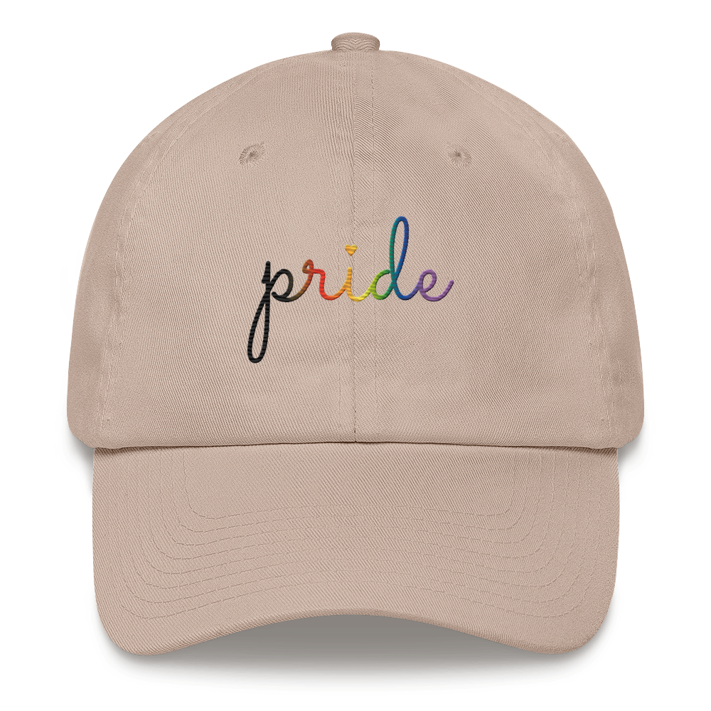Philly  Pride Hat: Cursive 'Pride' in Gradient Colors