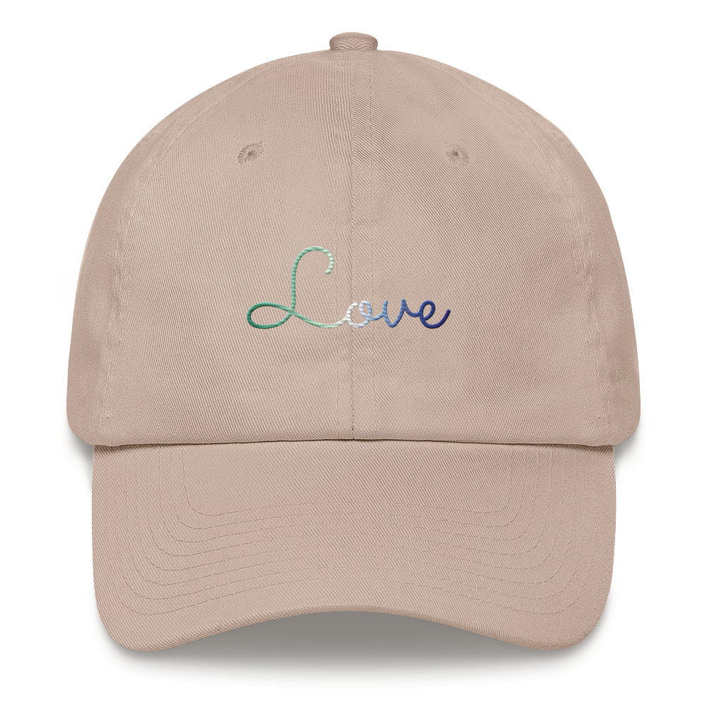 Gay Pride Love Script Hat: Elegantly Embroidered Pride Cap