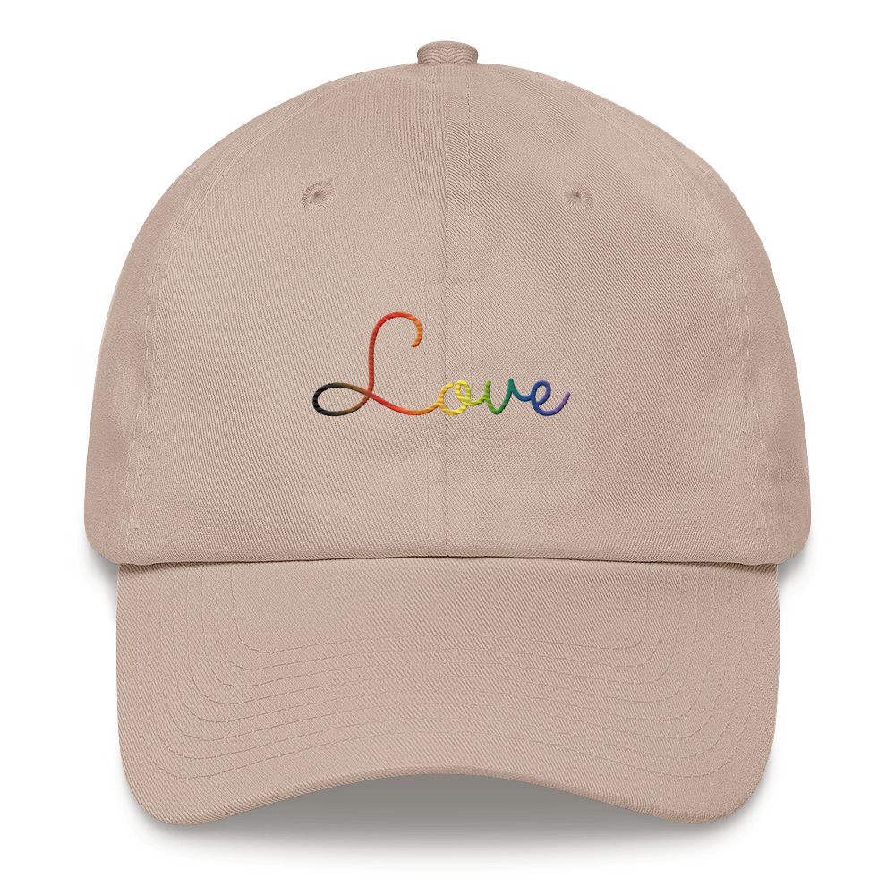 Philly Pride Love Script Hat: Elegantly Embroidered Pride Cap